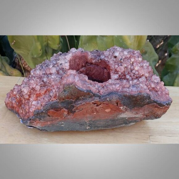 Crystal stone tea light candle holder - RED - Picture 5 of 8